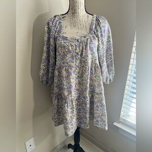 🎉HIAVINTH HOUSE🎉#Floral Mini Dress in Lavender